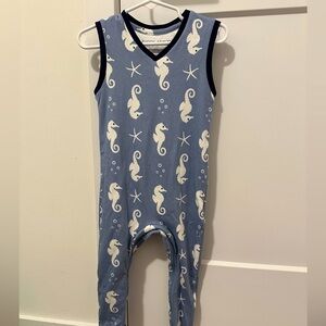 Zippy Jamz Sleeveless Romper With Blue Ocean Design Size 18-24 Months Toddler